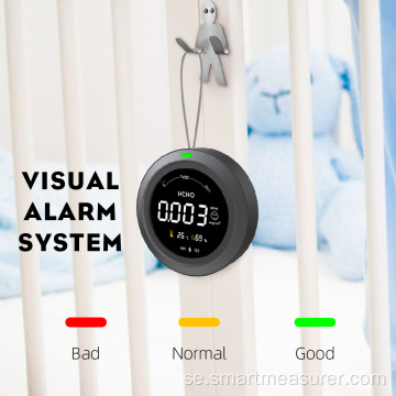 TVOC gasanalysatormonitor med USB-laddning